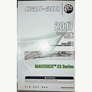 NEW 2017 CAN-AM Maverick X3 Series OEM Operator's Guide Part # 219001884 Sealed